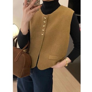 臺灣出貨★背心馬甲 韓版小眾高階感針織馬甲女法式氣質簡約洋氣時髦西裝背心疊穿外搭上衣 大尺碼背心 無袖背心 背心馬甲
