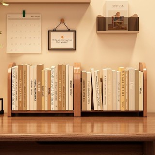 現貨--免運】實木書架書桌置物架桌麵整理楠竹簡易立式桌上小型可伸縮收納架子
