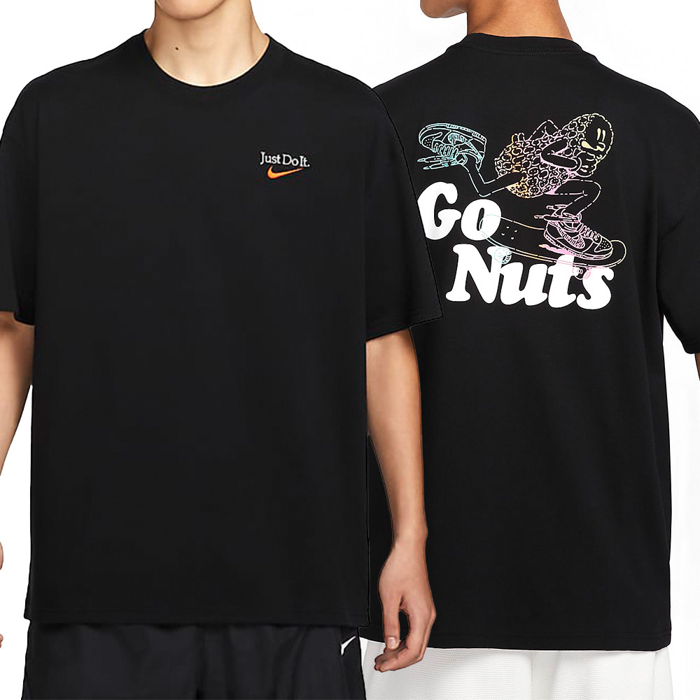 Nike Tee Logo LBR GCEL 男款 黑色 休閒 短T 寬鬆 上衣 塗鴉 印花 短袖 HM4457-010