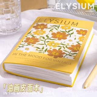 🌈高品質精貨🌈 A5油畵筆記本本子高顔值空白本博物館印章打卡旅行蓋章收集手帳本 F0AZ