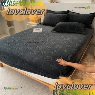 【限時特價】大牌風老花牛奶絨床包加厚法蘭絨床包冬季毛絨床包單人雙人加大特大床包67床包YYDS