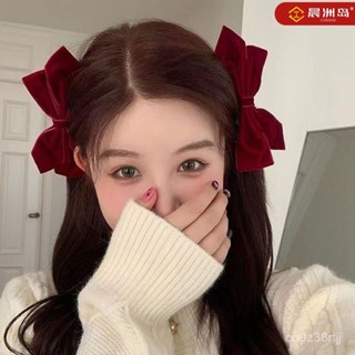 🌸臺灣出貨🌸複古黑色絲絨蝴蝶結髮夾女後腦勺公主頭側邊劉海對夾一字夾髮園藝