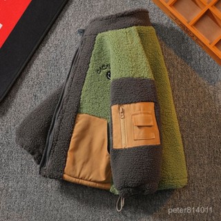 【PE】男童外套秋冬裝加絨加厚衣服2025新款拚接撞色時髦羊羔毛保暖童裝