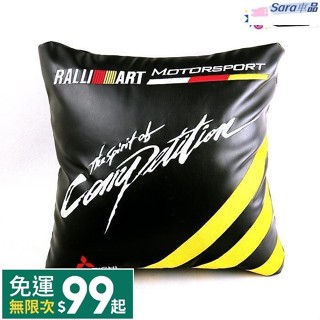 Sar 三菱 RALLIAR 運動抱枕｜汽車飾品 靠枕 座椅 靠背 椅墊｜EVO Lancer Fortis WRC