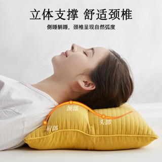 ✨新品特惠 養生枕 全棉蕎麥皮殼圓柱牽引枕頭枕芯護頸椎助睡眠 可拆家用