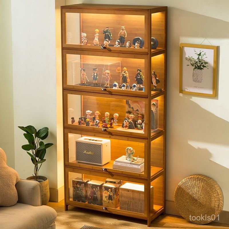 🔥臺灣精品🔥手辦展示櫃樂高亞剋力透明仿玻璃化妝品貨架煙櫃陳列櫃擺煙架積木 免稅保固