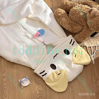 【臺灣發貨】萌翻瞭!!!【棉花糖小貓】連帽外套衛衣女秋冬新款百搭拉鏈INS可愛