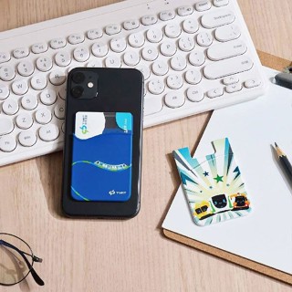 臺中捷運 中捷意象手機背貼卡套 黏貼式卡套 悠遊卡套TR鐵道故事館