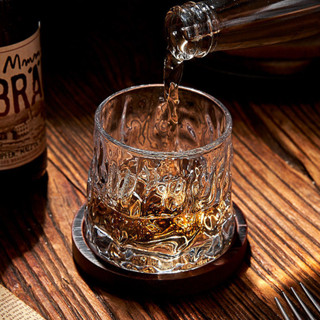 ??熱賣?? 威士忌酒杯 玻璃酒杯 洋酒杯 烈酒杯 玻璃杯 雞尾酒杯 調酒杯 威士忌酒杯高階水晶玻璃杯家用不倒翁旋轉陀螺