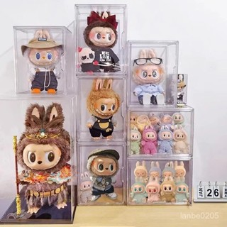 labubu玩偶收納盒拉布布展示櫃泡泡瑪特手辦展示盒透明亞剋力盲盒 公仔展示盒 泡泡瑪特 LABUBU展示櫃 壓剋力展示