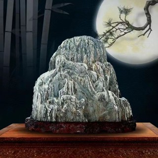 *臺灣熱賣天然原石泰山石敢當鎮宅補角辦公室靠山石頭假山擺件泰山原石