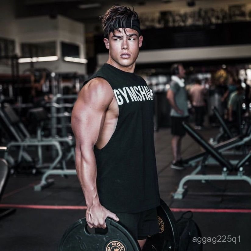 【AB】【寬鬆版型舒適】Gymshark運動坎肩背心男速幹透氣跑步字母無袖上衣運動背心 無袖背心 運動吊嘎 訓練服 3T