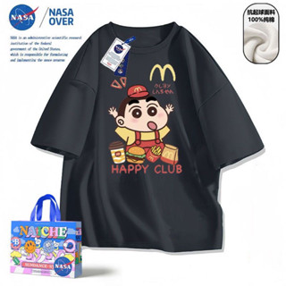 💖玖月旗艦店💖NASA聯名日系麥當勞小新短袖t恤男女ins夏季情侶寬松休閑半袖上衣