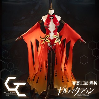 廠價直銷 免運加急🔴Guilty Crown 罪惡王冠 楪祈角色同款金魚裝 紅色戰鬥服 Cosplay 漫展服裝 滌綸