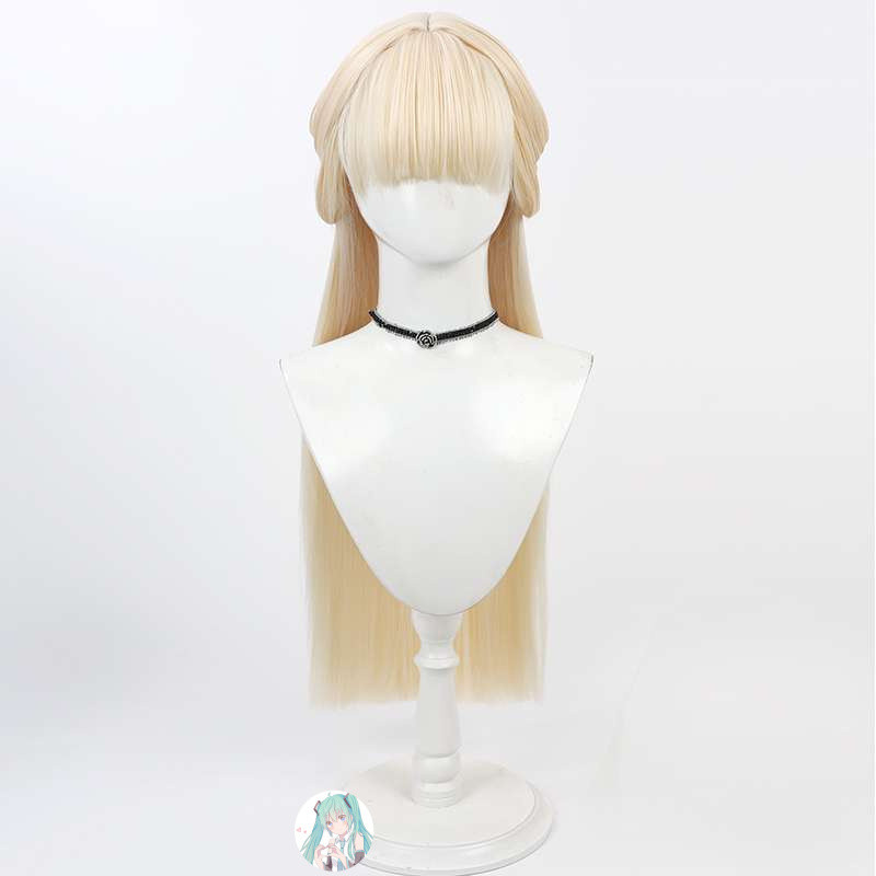 台灣出貨 加急免運 加厚髮量 毛量充足 光之美少女 喵咪天使 貓屋敷雪cos假髮 仿真頭皮淺黃色 園遊會高溫絲