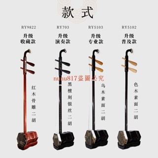 潤揚5102升級款二胡黑檀烏木男女兒童成人考級演奏初學者民族樂器