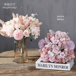 永生花束 香皂花 乾燥花 玫瑰永生花 永生花束禮盒 人造花 編製花束 索拉花束 畢業花束 聖誕節洛洛可花束模擬手捧繡球花