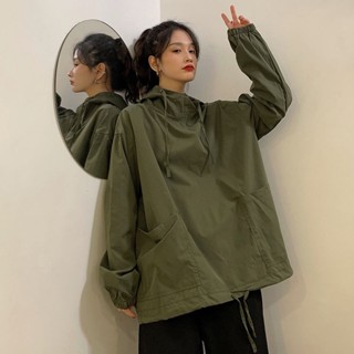 1 大尺碼外套 長袖帽T女 大碼女裝連帽衛衣女韓版寬鬆風衣外套ins潮胖MM中長款上衣 潮
