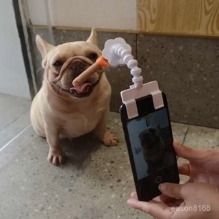 (臺灣出貨)貓狗自拍桿寵物用品神器貓咪狗狗逗趣看鏡頭自拍照夾子相機支架2023 RK1V