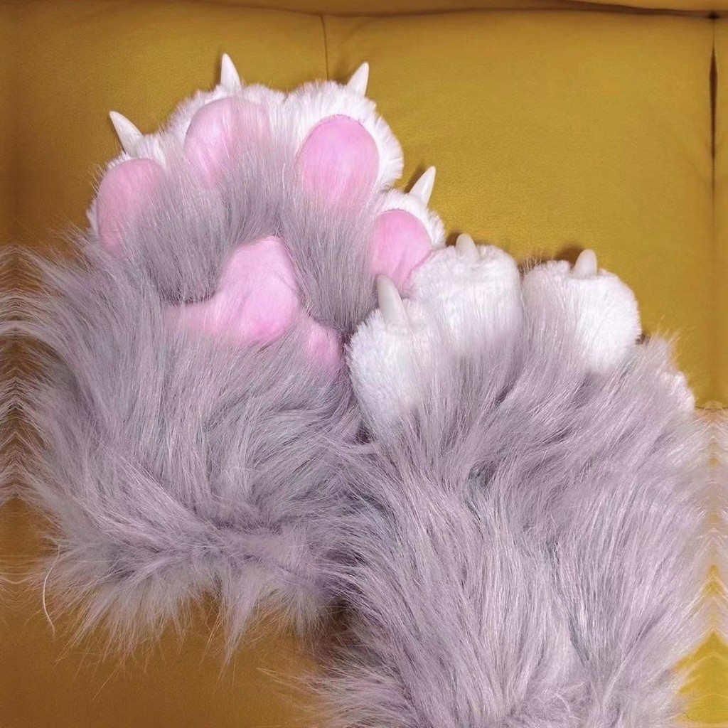 彩色獸裝 獸裝成品手套彩色貓爪cos全裝配件furry貓娘爪子吱吱叫日係 福瑞控 furry獸爪 漫展用品【芊月賣場】
