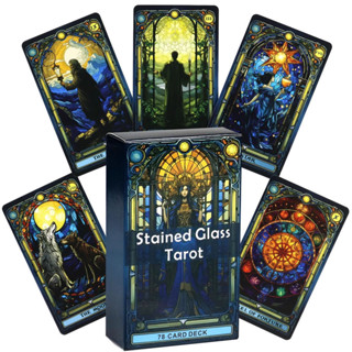 臺灣出貨✨花窗塔卡牌 Stained Glass 彩色玻璃桌遊英文78張維特系 10.3*6cm 繁星快樂屋✨