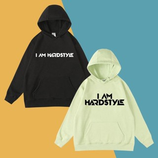 DJ電音I AM Hardstyle衛衣男連帽ins潮牌港風春秋加絨款情侶外套 24小時出貨