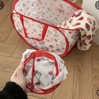 kitty洗衣袋🎀 ins可愛卡通kitty洗衣服收納筐收納袋衣服洗衣籃臥室臟衣簍可折疊