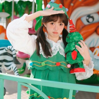 ✨臺灣 免運✨ 聖誕節衣服 聖誕洋裝 耶誕節 聖誕樹兒童服裝 耶誕衣服 聖誕cos服裝 綠色兒童聖誕樹服裝 角色扮演