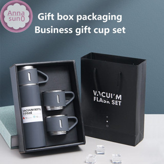 💖限時下剎💖Annasun 500ML 304 不銹鋼真空保溫瓶禮品套裝辦公室商務風格咖啡杯保溫瓶便攜燒瓶玻璃水瓶