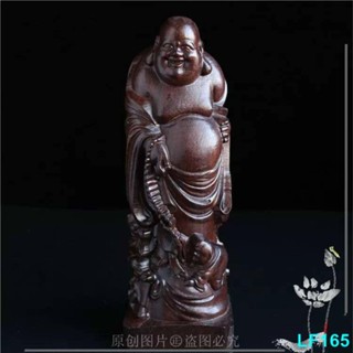 木雕佛像 木雕擺件 禮物工藝禮品木雕刻三子彌勒佛工藝品擺件佛像臥室客廳小佛像禮品招財