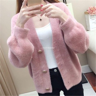 🌸現H+免運🌸 短版寬鬆洋氣毛衣小外套 加厚春秋新款秋冬外穿女士毛衣女