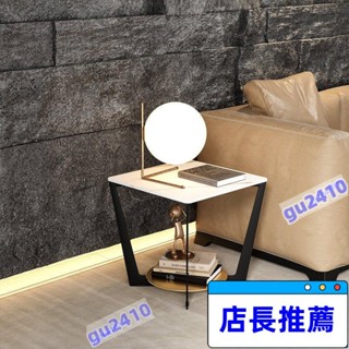 【大旺國際】【特惠】邊幾輕奢 簡約現代床頭櫃輕奢 圓桌子客廳沙發巖板小茶幾角幾邊櫃
