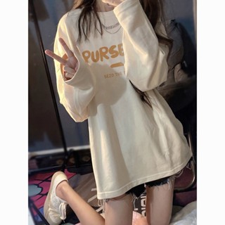 【BBUI】女生t2024新款長袖T恤女春秋慵懶風寬鬆純棉小眾設計感學生內搭上衣ins AM4D