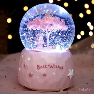 🎀🎀免運可開收據 雪花旋轉八音盒 夢幻公主水晶球 音樂盒 兒童生日禮物 旋轉音樂盒 交換禮 送女生朋友禮物 S4TK