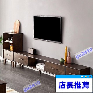 【大旺國際】【大旺國際】【大旺國際】北歐全實木電視櫃黑衚桃色現代風墻櫃組閤大小戶型客廳矮櫃儲物櫃 電視桌 客廳桌 Y2O