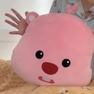 loop抱枕✨ 靠腰枕 海貍抱枕毛絨玩具可愛靠枕玩偶loopy公仔露比床上陪睡生日禮物女 午安枕 貓玩偶 小抱枕 玩偶