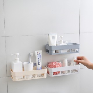 【臺灣發貨】生活優品 無痕免釘 浴室洗漱用品置物架 無痕膠貼收納架 浴室墻壁無痕收納架 牙刷架 多用架子