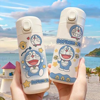 不鏽鋼保溫杯 保溫瓶🎀 叮當貓哆啦a夢保溫杯大容量小巧輕便攜帶學生高顏值水杯不銹鋼