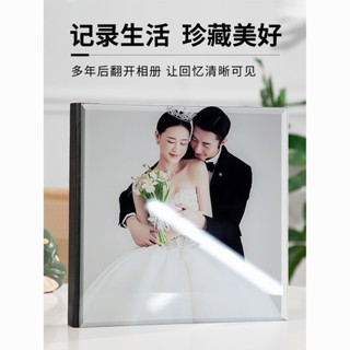 相簿本 相簿本 相簿 相片本 相本 家庭照片本 【結實裝訂高階水晶相簿製作影樓衕款洗照片婚紗照全家福寶寶滿月照畢業照新