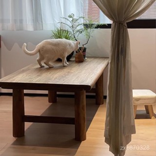 客廳茶幾【免運】老榆木茶桌日式茶幾炕幾榻榻米矮桌客廳實木原木飄窗桌家用小茶臺