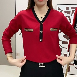 2024秋冬款小德絨香風純色新款長袖打底保暖寬鬆上襯衫 長袖上衣 長袖襯衫 打底衫 保暖襯衫 媽媽裝上衣