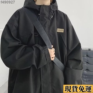 🌷臺灣限時低價🌷 M-8XL 日係高階工裝帽T男 顯瘦寬鬆長袖夾剋衫 防風衣 大尺碼男裝 小外套拉鍊男生工作外套 O