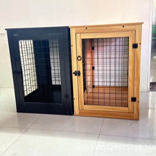 【臺灣熱賣】寵物狗木製家用寵物犬捨帶門中號狗籠室內狗窩狗屋簡約廠家直批