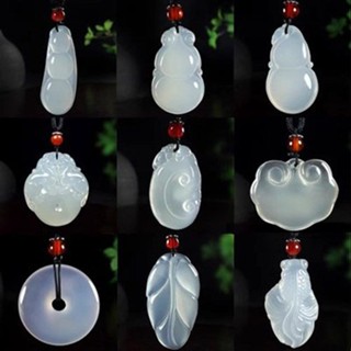 玉墜 天然冰種玉髓吊墜男女款玉佩翡翠色招財玉石掛墜子瑪瑙項鏈子掛件
