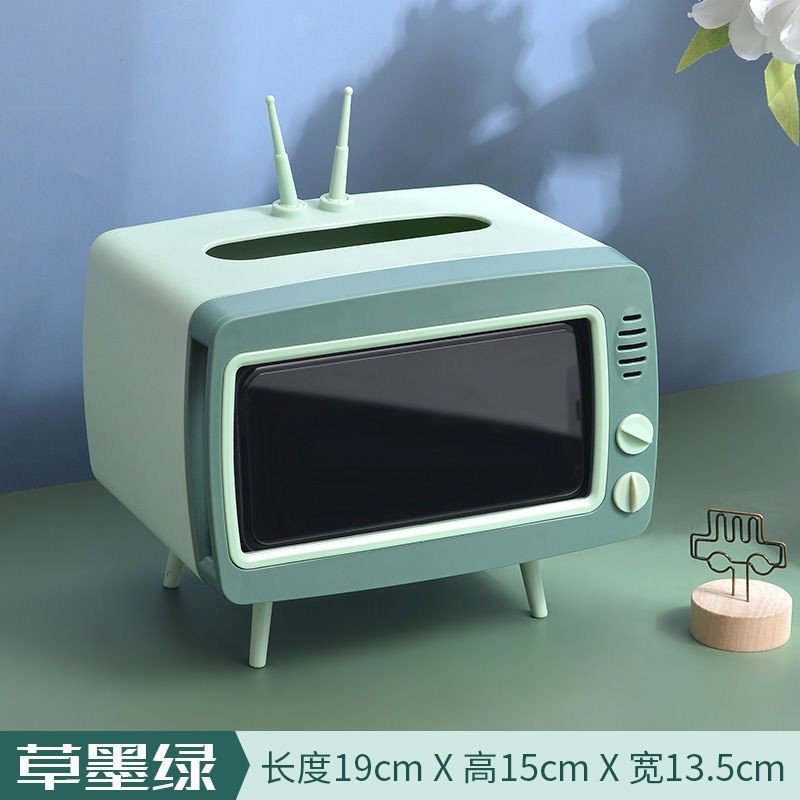 e商慧源【百貨】紙盒抽紙盒客廳茶幾餐廳北歐創意可愛簡約多功能收納迷你電視機紙巾盒多功能紙盒