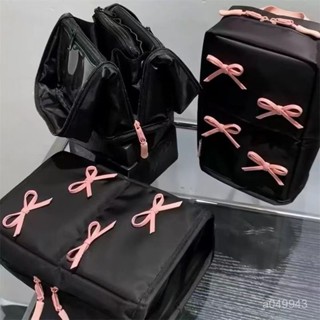 🎐新北出貨🎐 防水化妝包 化妝收納包 化妝包 韓國ins設計款化妝包可愛蝴蝶結收納包大容量護膚品宿捨洗漱包女 KDGP