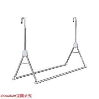 不銹鋼可伸縮晾衣桿室內室外陽臺家用雙桿免打孔被子懸掛式晾衣架