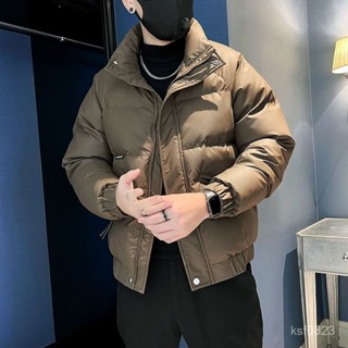 羽絨服 保暖外套 羽絨外套 羽絨外套男 衝鋒衣 輕羽絨外套痞帥休閒羽絨棉服男士冬季加厚保暖棉襖25新款潮流立領棉衣外套