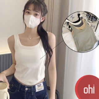 【ohi】純棉帶胸墊免穿內衣 上衣 小可愛 女裝 背心女 衣服 運動背心GVY-1180