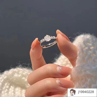 韓系💗鈦鋼戒指 嘻哈 潮流 男生 女生戒指新款山茶花高顏值輕奢高級設計感小眾in食指指環氣質送女友